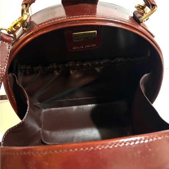 Dillards Elegant Brown Leather Handbag - Picture 7 of 9